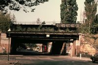 Ausf&auml;delung der G&ouml;rlitzer Bahn von der Ringbahn an der Niemetzstra&szlig;e Ecke Mittelbuschweg, Datum: 20.09.1984, ArchivNr. 35.37